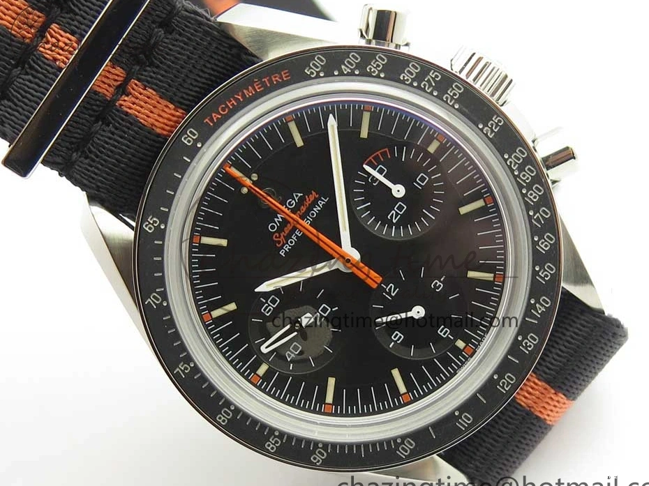 0325 Speedmaster Speedy Tuesday 2 ‘Ultraman’ OMF Best Edition on Nato Strap Manual Winding Chrono Movement Trendy 7991